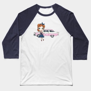 Rockabilly Girl Baseball T-Shirt